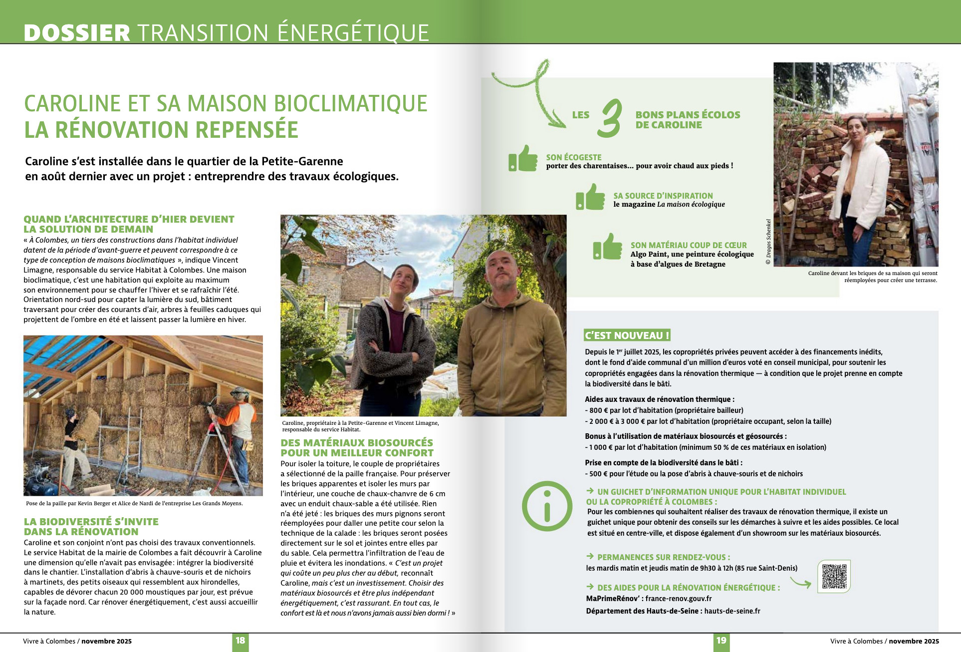 1 novembre 2025 - Article : une isolation paille à Colombes